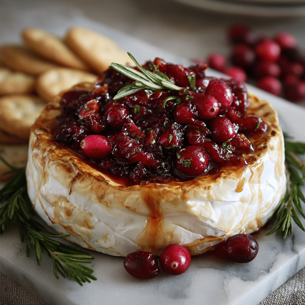 Baked Brie with Cranberries