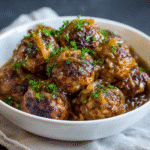 Crock Pot French Onion Meatballs