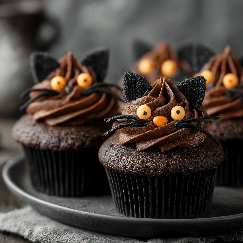 Black Cat Keto Cupcakes