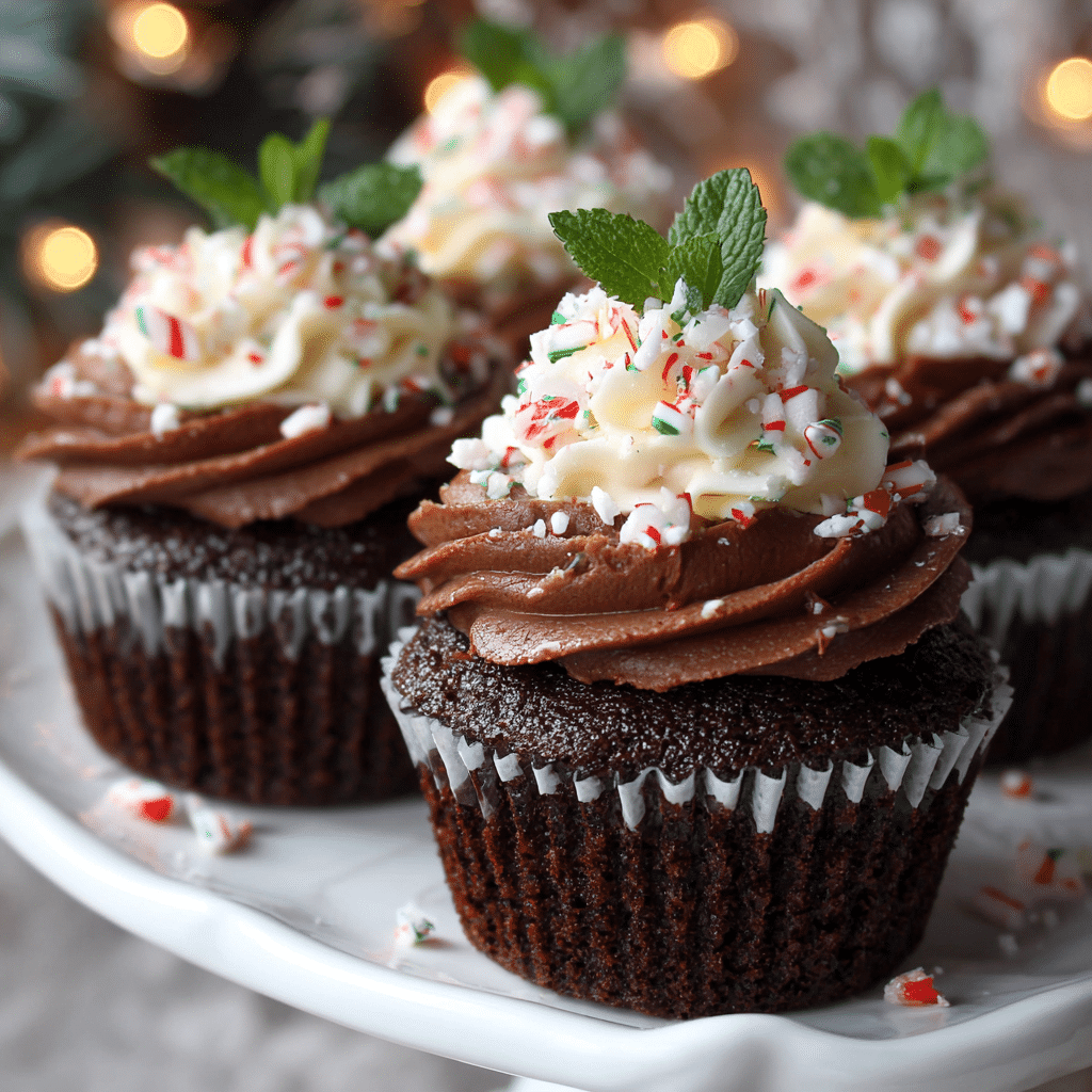 Moist Chocolate Peppermint Cupcakes