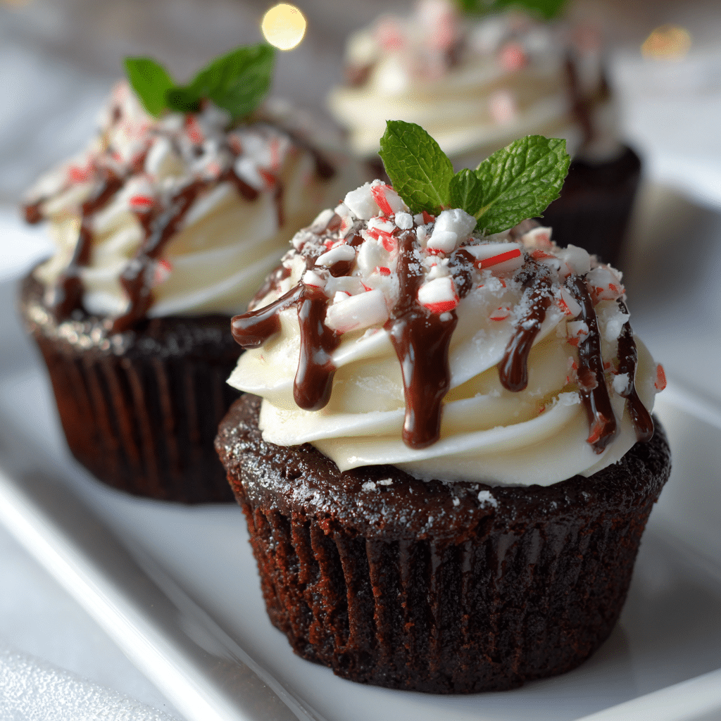 Moist Chocolate Peppermint Cupcakes