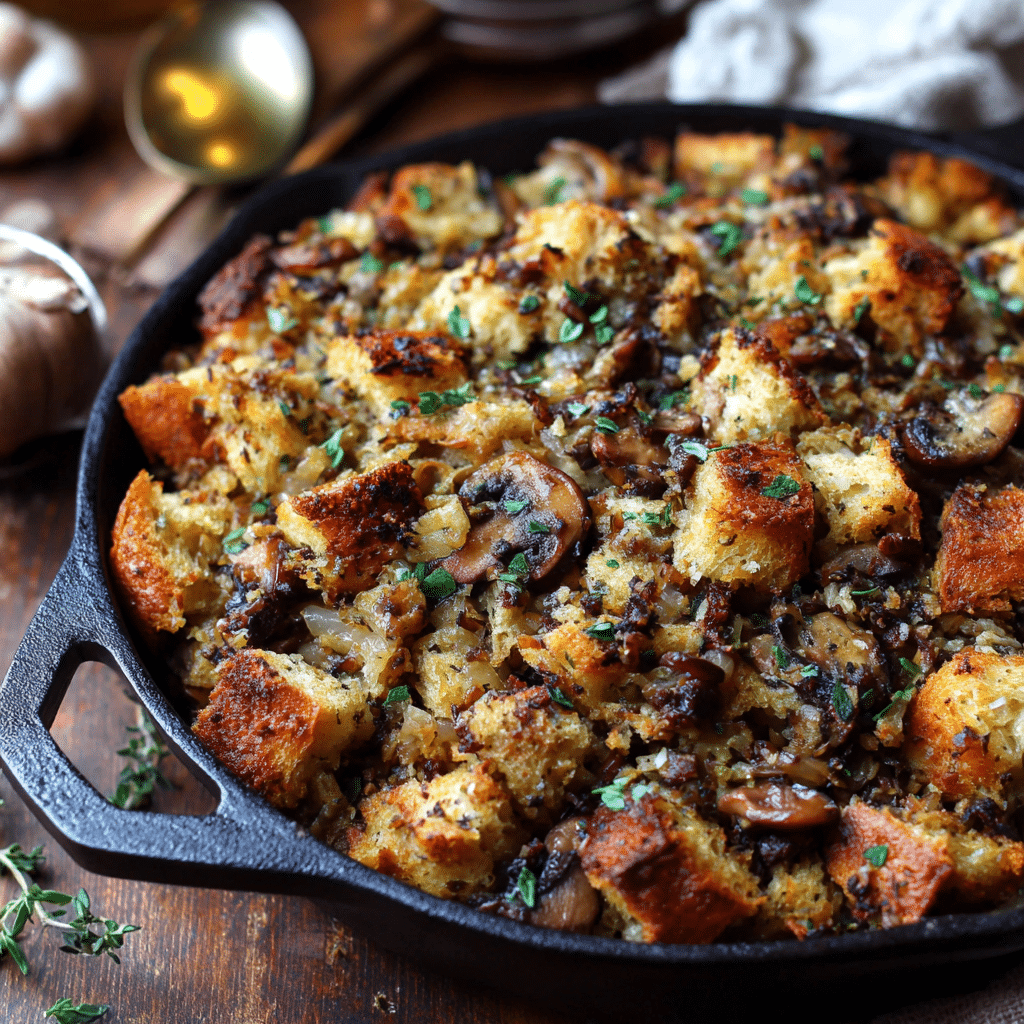Savory Chestnut Mushroom Stuffing