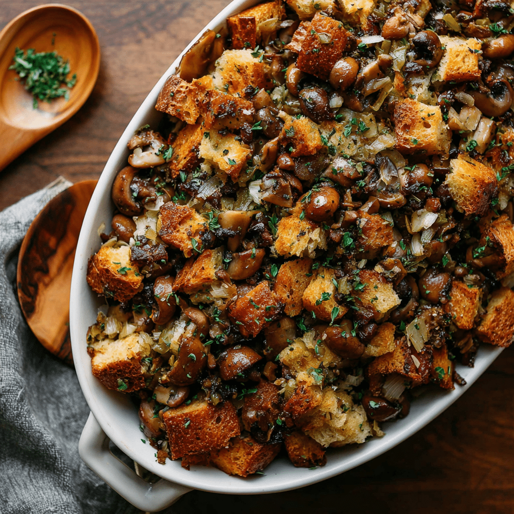 Savory Chestnut Mushroom Stuffing