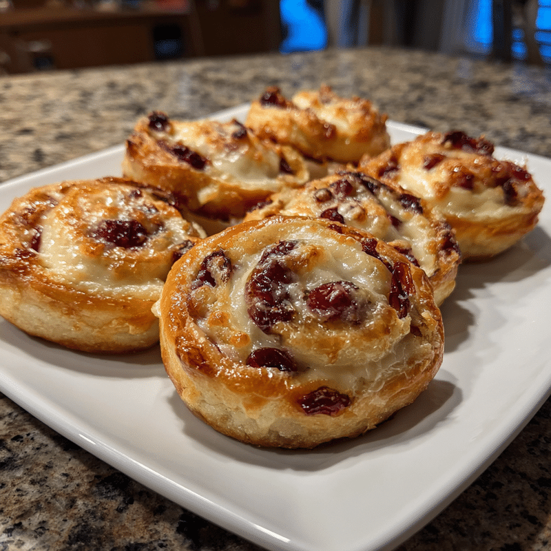 Cranberry Cream Cheese Pinwheels: Quick Festive Party Snack!