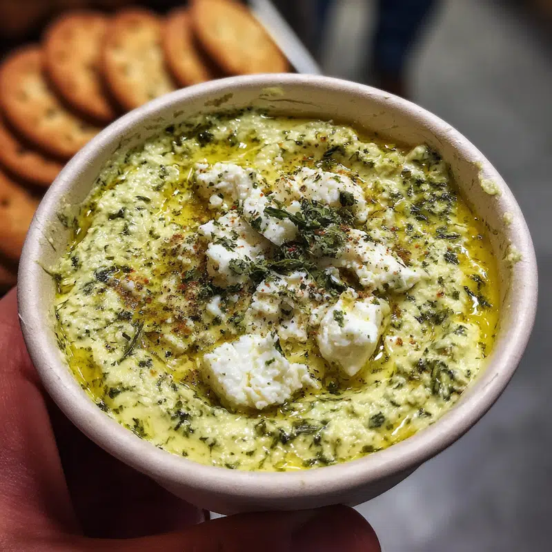 Green Olive and Feta Cheese Dip: A Mediterranean Flavor Explosion!