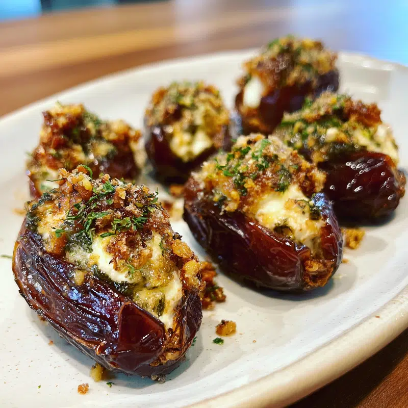 Feta-Parmesan Roasted Dates: Honey Crunch Bliss!