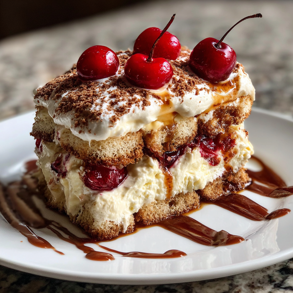 Elegant Cherry Amaretto Tiramisu: Decadent Dessert Magic!