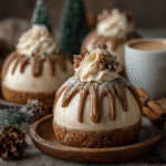 Gingerbread Latte Mousse Domes: Sweet Holiday Bliss!