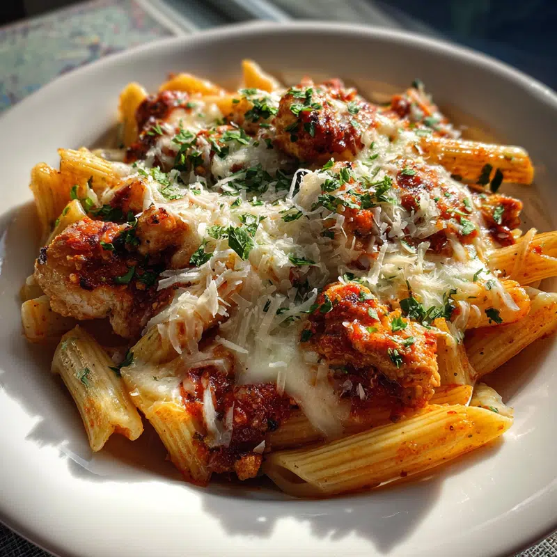 One Pot Chicken Parmesan Pasta: Easy 20-Min Dinner Magic!