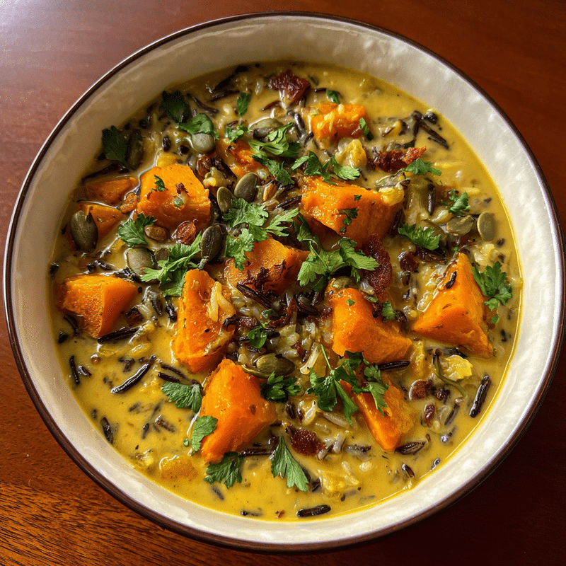 Nourishing Vegan Pumpkin Wild Rice Soup: Cozy Comfort!
