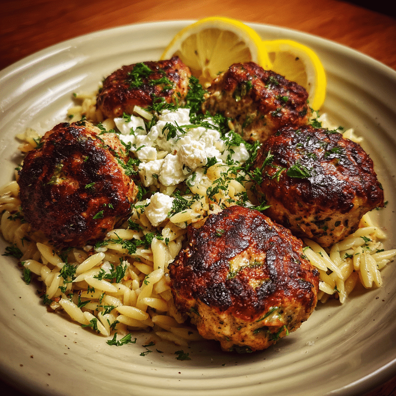 Best Greek Chicken Meatballs Bursting with Zesty Lemon Flavor