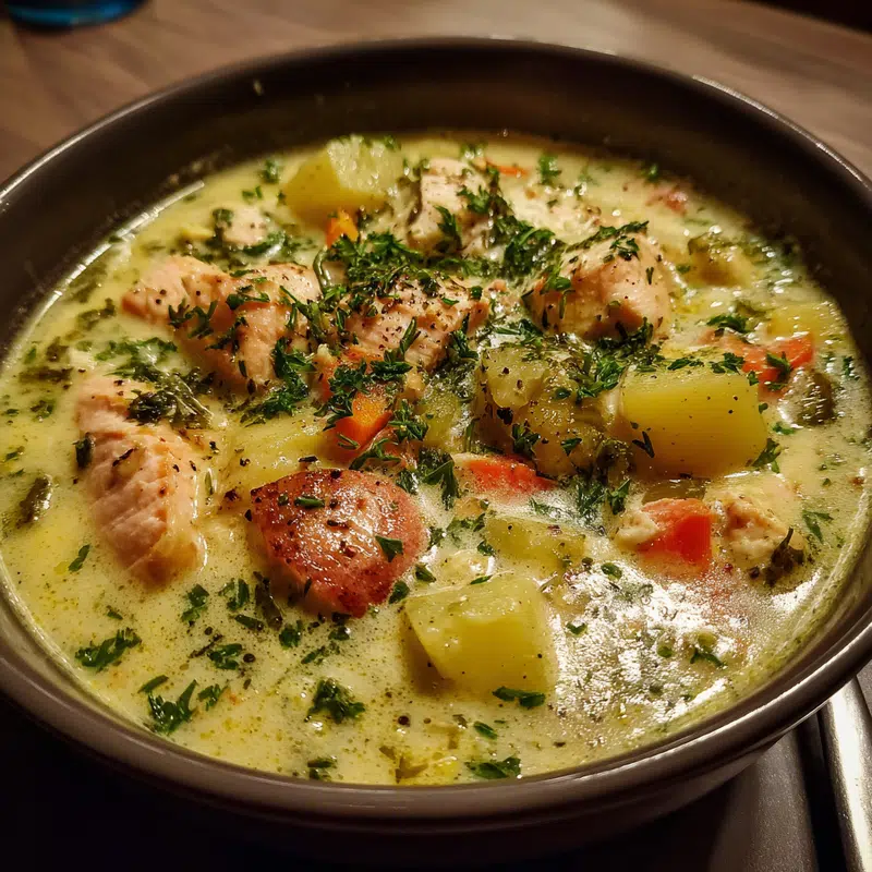 Cozy Salmon Chowder Creamy: A Comforting Bowl of Warmth
