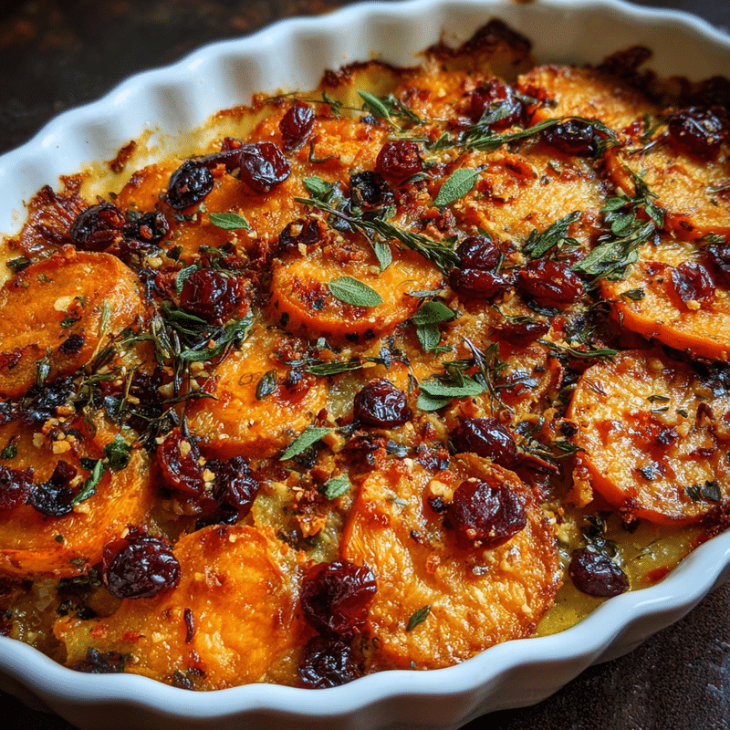 Sweet Potato & Cranberry Gratin: A Holiday Flavor Explosion
