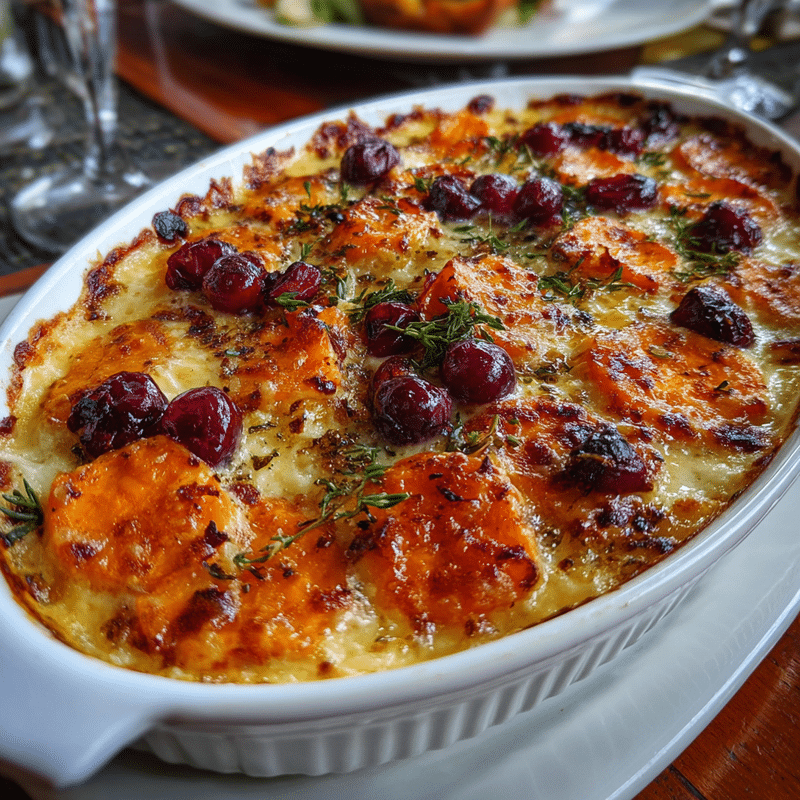 Sweet Potato & Cranberry Gratin: A Holiday Flavor Explosion