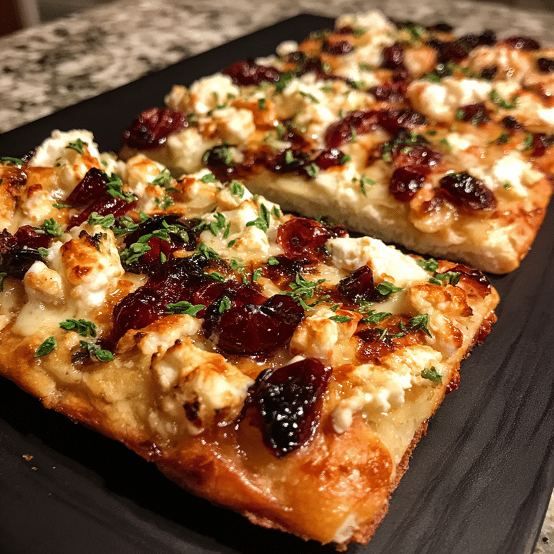 Savory Roasted Cranberry Flatbread: A Gourmet Treat