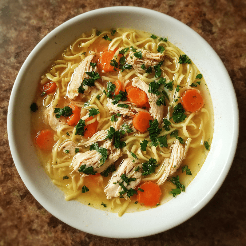 Classic Ginger Garlic Chicken Noodle Soup: Comfort in a Bowl!