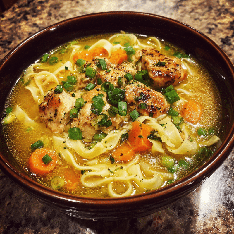 Classic Ginger Garlic Chicken Noodle Soup: Comfort in a Bowl!