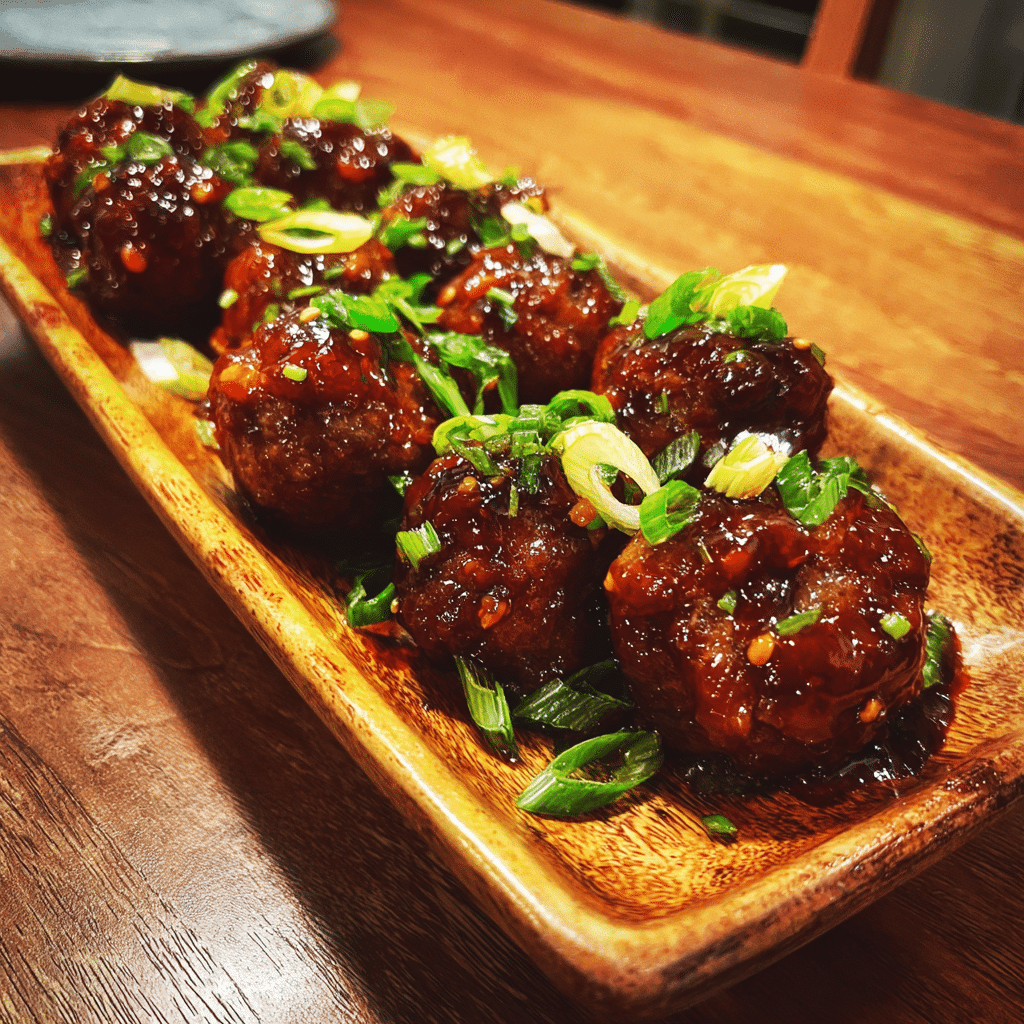 Chili Glazed Meatballs Sticky