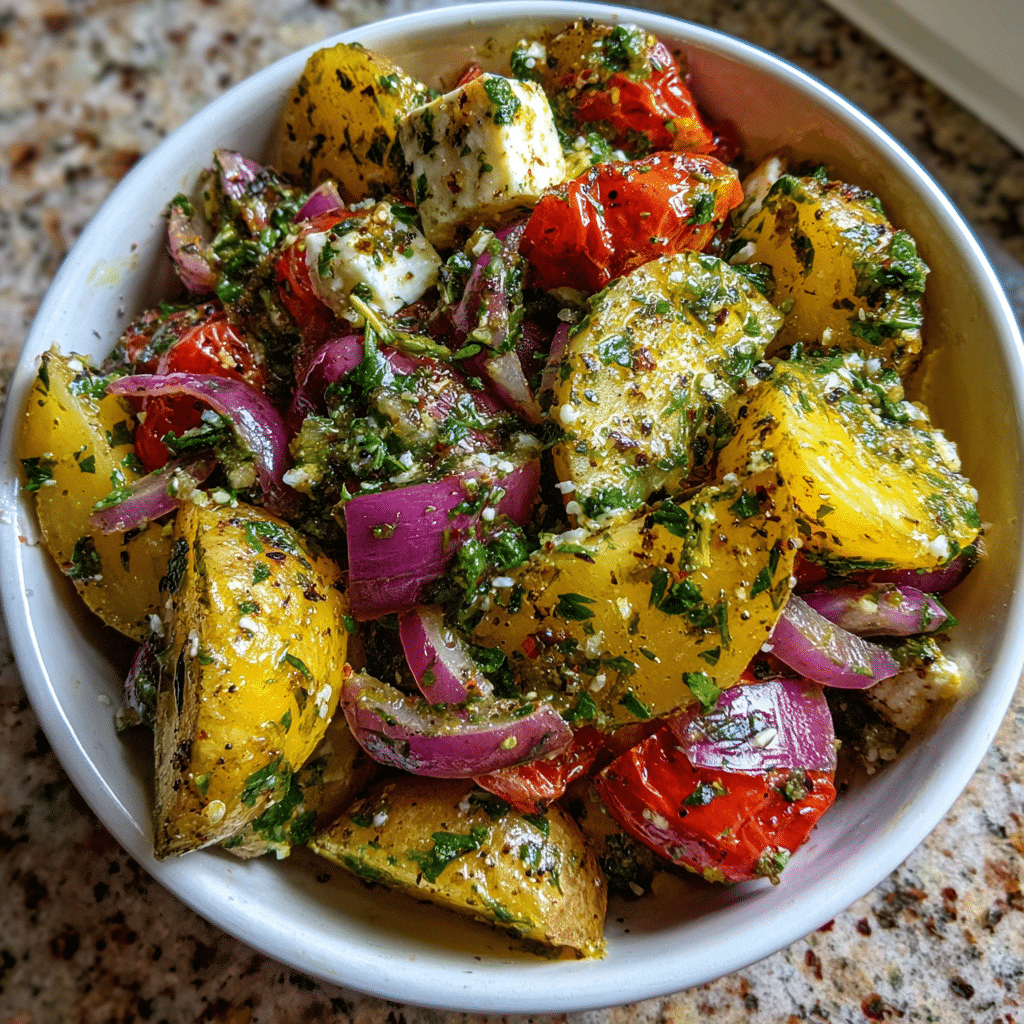 Vibrant Greek Potato Salad