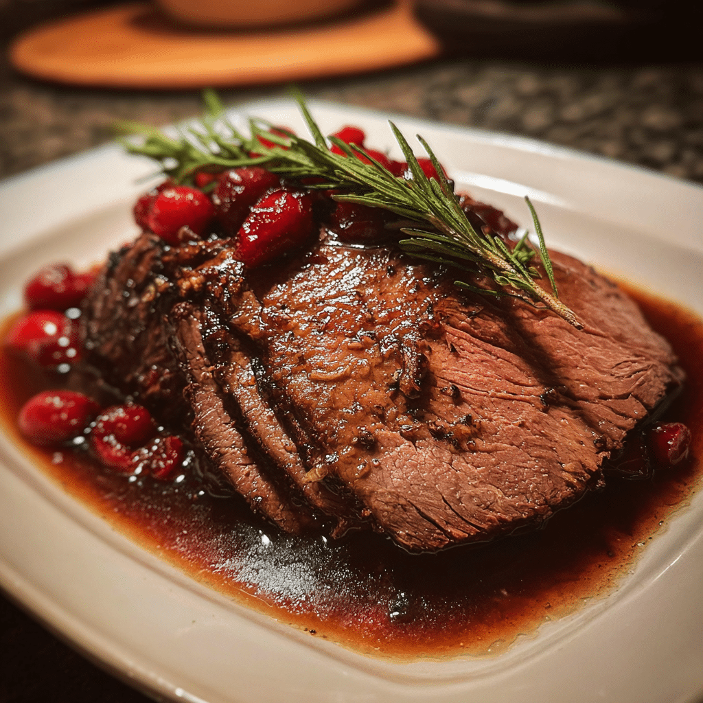 Cranberry Balsamic Roast Beef
