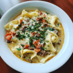 Creamy Alfredo Lasagna Soup