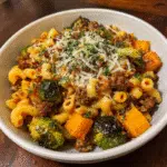 Autumn Dinner Magic: Sausage Pasta with Brussels and Squash