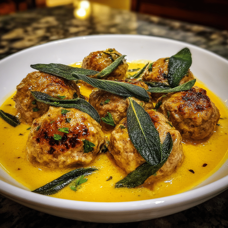 Turkey Meatballs in Pumpkin Sage Sauce: Fall's Most Cozy Dinner
