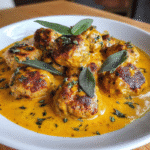 Turkey Meatballs in Pumpkin Sage Sauce: Fall's Most Cozy Dinner
