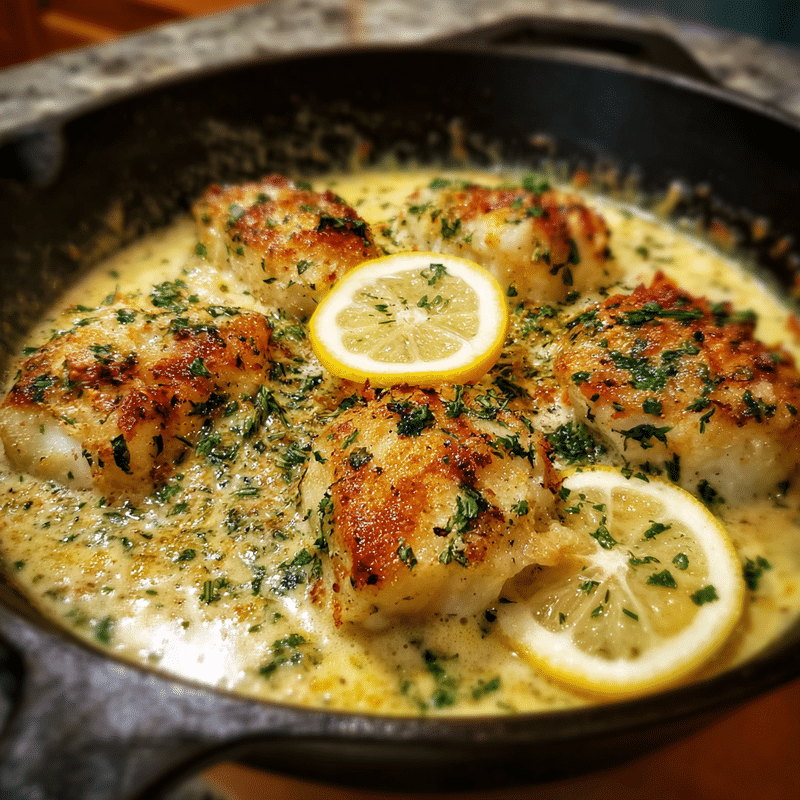Best Baked Cod in Coconut Lemon Cream Sauce Ever Tasted!