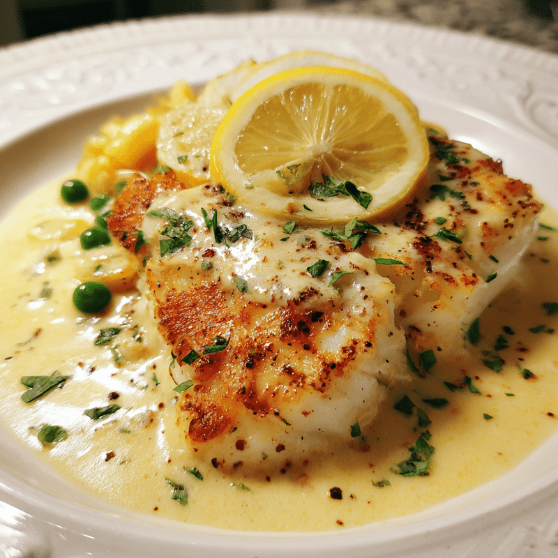 Best Baked Cod in Coconut Lemon Cream Sauce Ever Tasted!