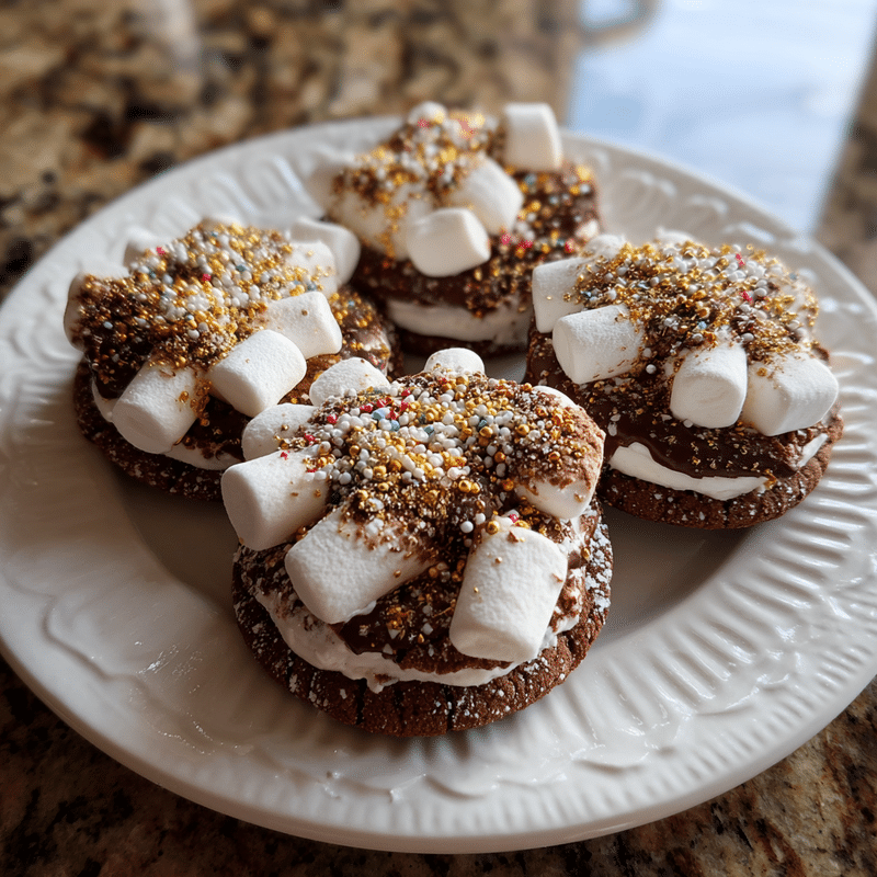 Marshmallow Hot Cocoa Surprise Cookies: Sweet Winter Magic!