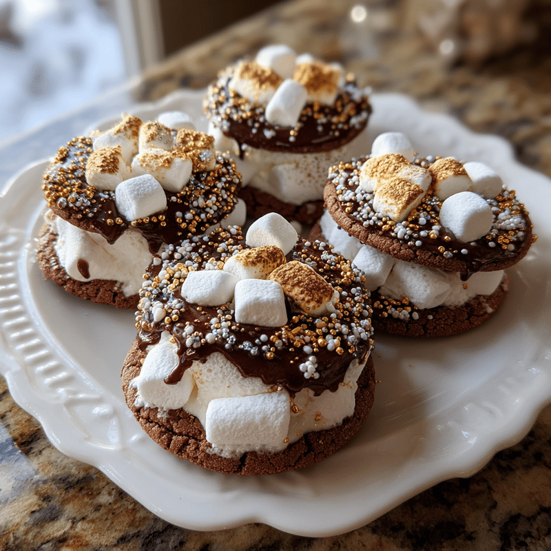 Marshmallow Hot Cocoa Surprise Cookies: Sweet Winter Magic!