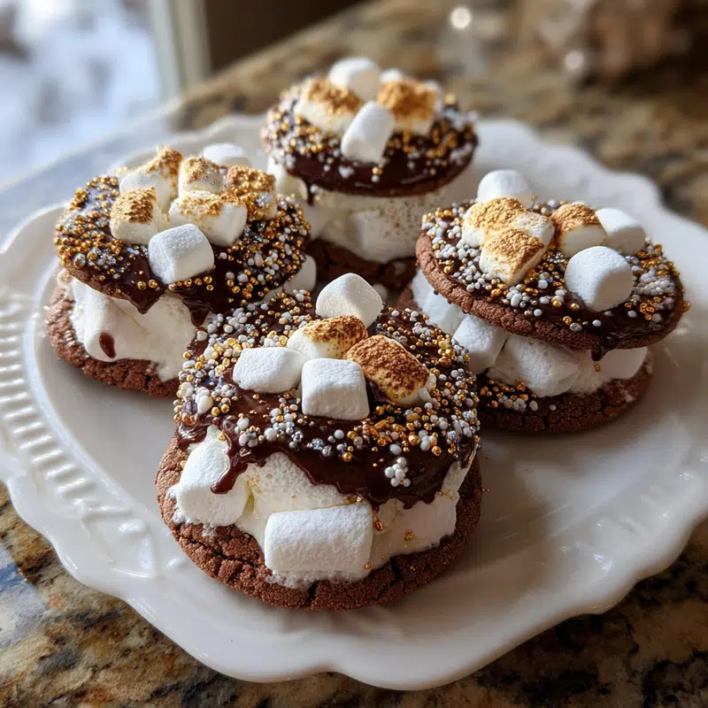 Marshmallow Hot Cocoa Surprise Cookies: Sweet Winter Magic!