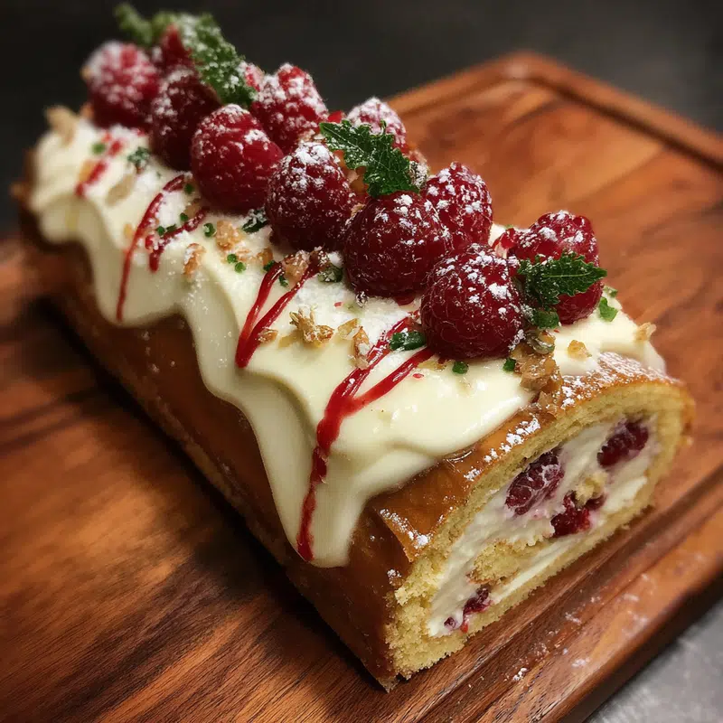 How to Make an Easy White Chocolate Raspberry Yule Log Cake