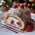 How to Make an Easy White Chocolate Raspberry Yule Log Cake