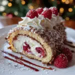 How to Make an Easy White Chocolate Raspberry Yule Log Cake