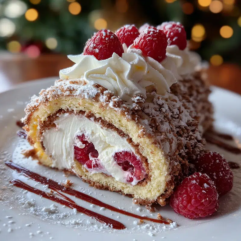 How to Make an Easy White Chocolate Raspberry Yule Log Cake