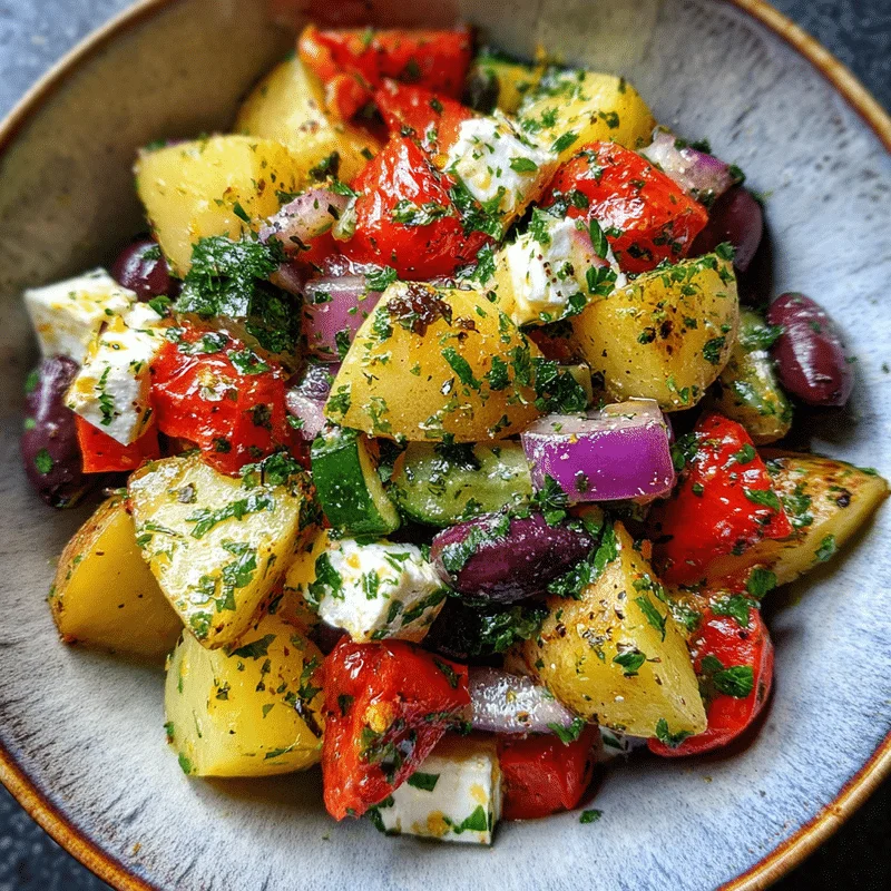 Vibrant Greek Potato Salad: Zesty Flavor Explosion!