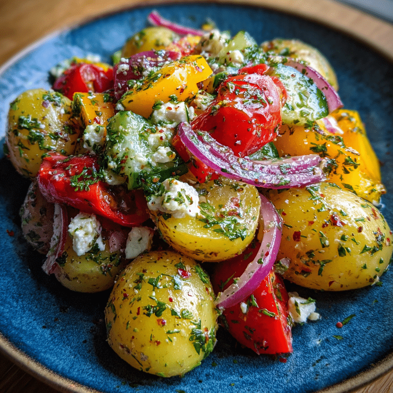 Vibrant Greek Potato Salad: Zesty Flavor Explosion!