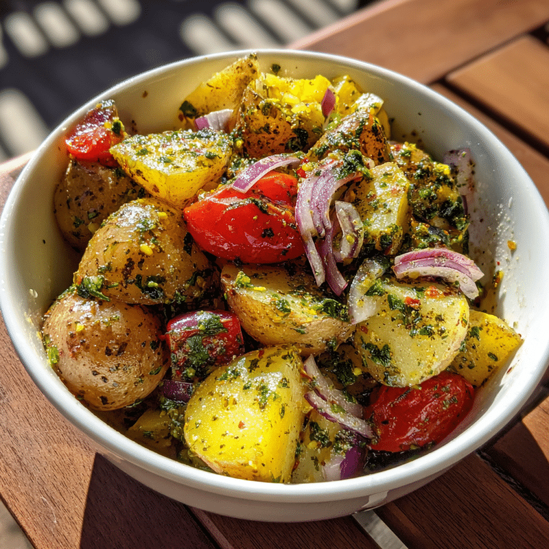 Vibrant Greek Potato Salad: Zesty Flavor Explosion!