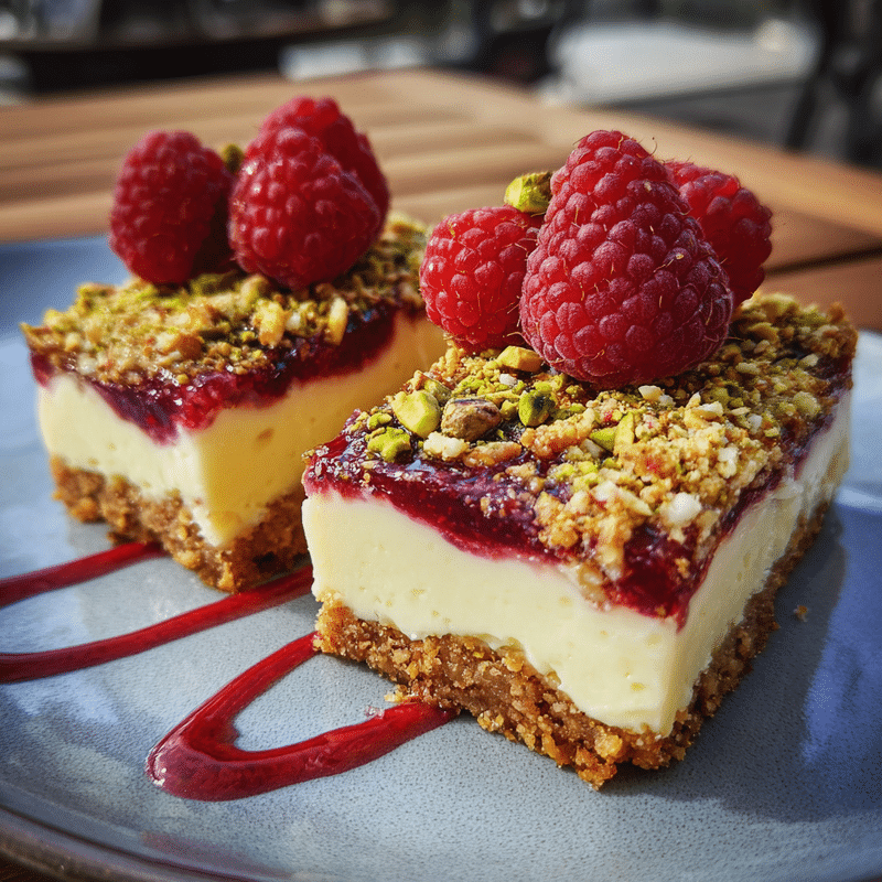 Raspberry Pistachio Cheesecake Bars: The Best Bite-Sized Delight