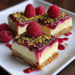 Raspberry Pistachio Cheesecake Bars: The Best Bite-Sized Delight