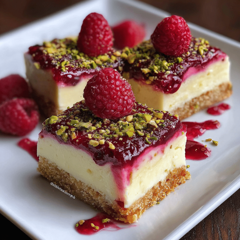 Raspberry Pistachio Cheesecake Bars: The Best Bite-Sized Delight