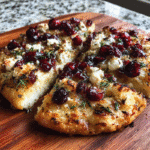 How to Make Roasted Cranberry and Goat Cheese Flatbread Bliss