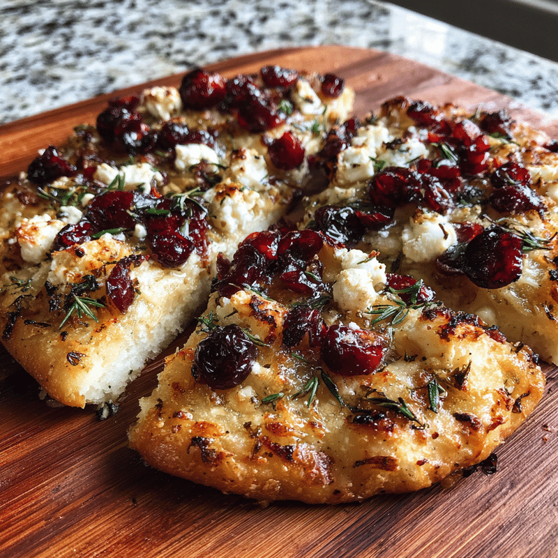 How to Make Roasted Cranberry and Goat Cheese Flatbread Bliss