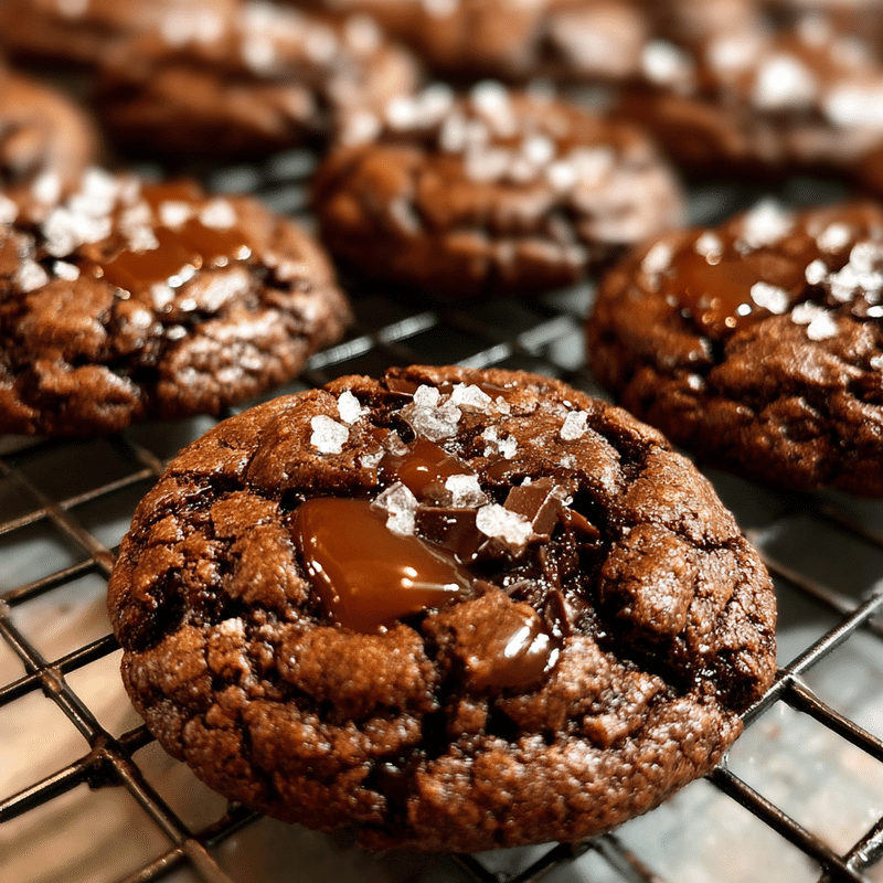 Irresistible Double Chocolate Sea Salt Caramel Cookies: The Best Recipe