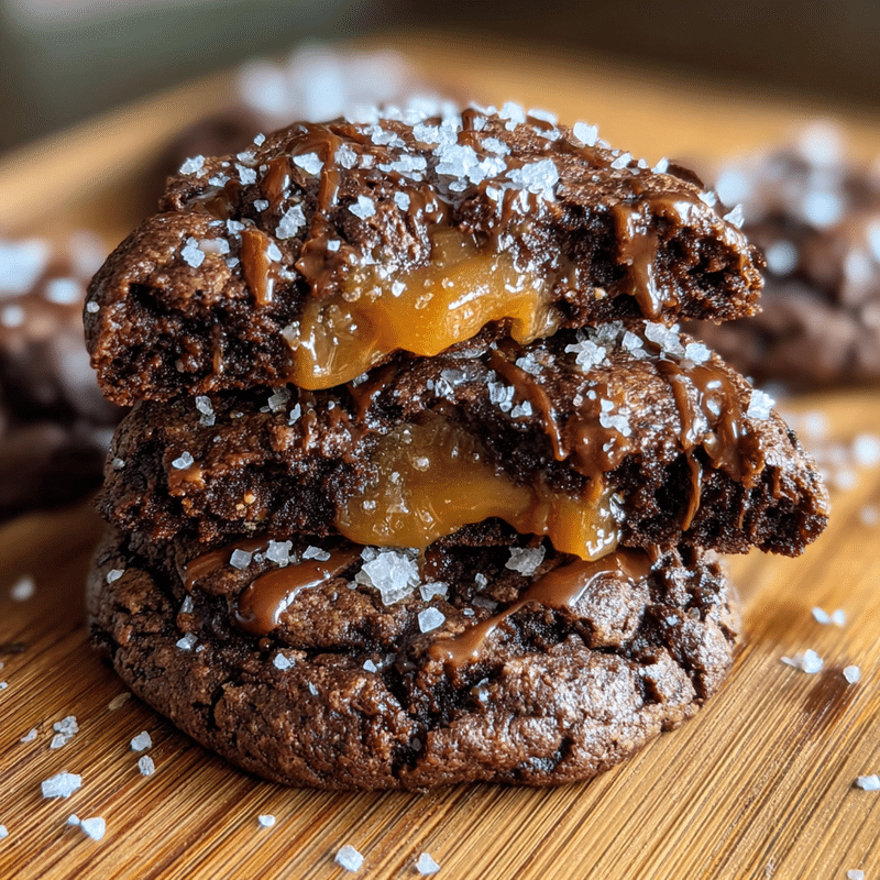 Irresistible Double Chocolate Sea Salt Caramel Cookies: The Best Recipe