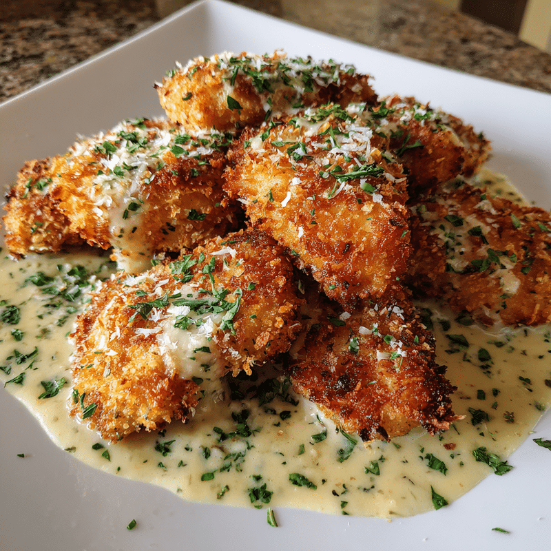 Crispy Parmesan Chicken with Garlic Sauce: The Best Recipe You Need to Try