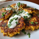 Tantalizing Lemon Chickpea Patties with Creamy Yogurt Sauce