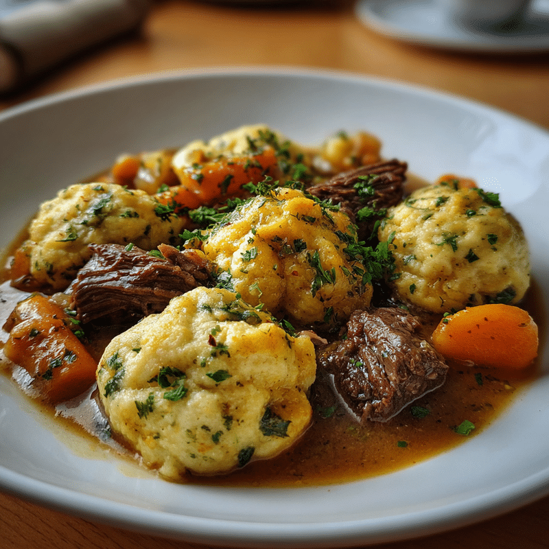 Beef Stew with Cheddar Herb Dumplings: The Best Comfort Food Recipe